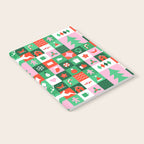 Modern christmas geometric mosaic art pattern Notebook Gallery Image 2