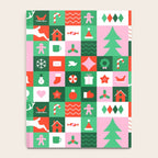 Modern christmas geometric mosaic art pattern Notebook Gallery Image 4