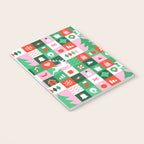 Modern christmas geometric mosaic art pattern Notebook Gallery Image 3