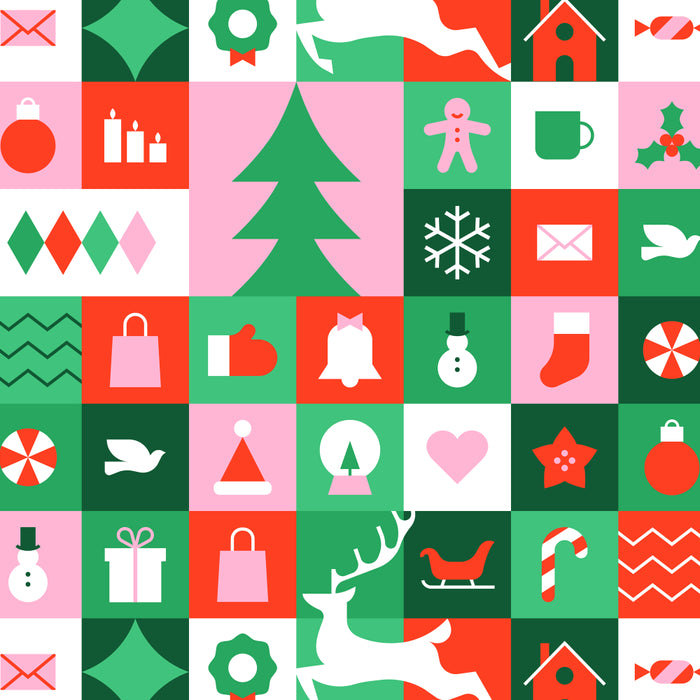 Modern christmas geometric mosaic art pattern Coffee Mug Gallery Image 2