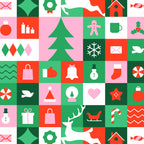 Modern christmas geometric mosaic art pattern Coffee Mug Gallery Image 2