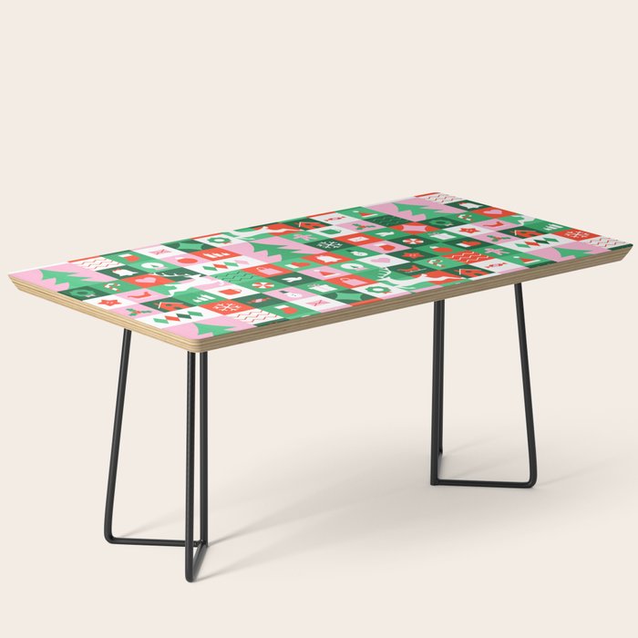 Modern christmas geometric mosaic art pattern Coffee Table Gallery Image 1