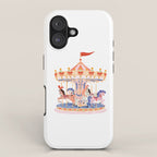 Whimsical Vintage Carousel Ride iPhone Case Gallery Image 1