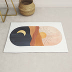 Abstract day and night Rug Gallery Image 1