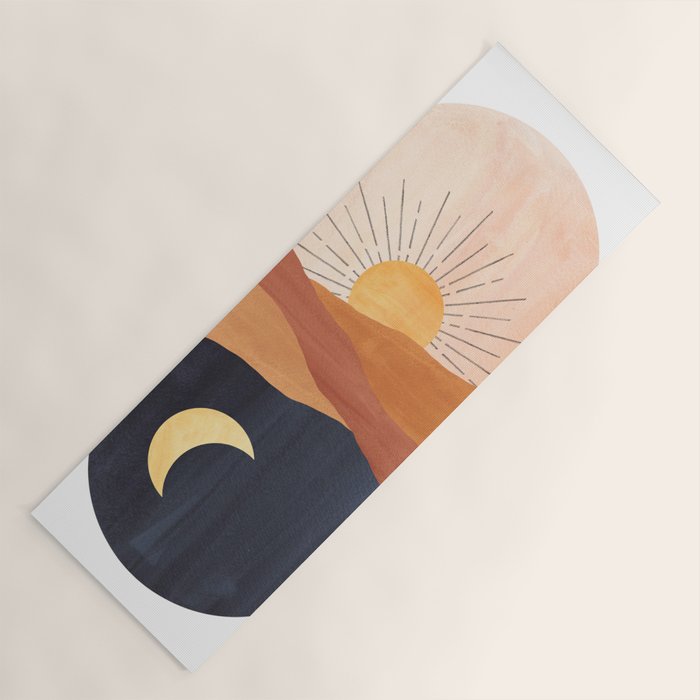 Abstract day and night Yoga Mat Gallery Image 1