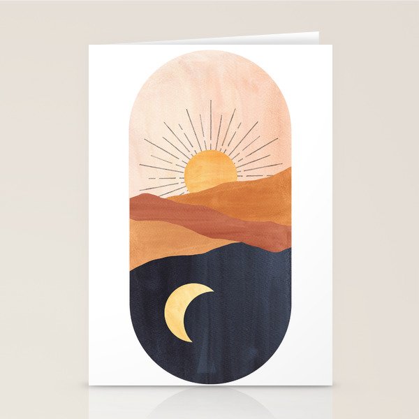 Abstract day and night Stationery Card Gallery Image 1