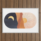 Abstract day and night Outdoor Rug Gallery Image 1
