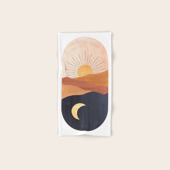 Abstract day and night Bath Towel Gallery Image 1