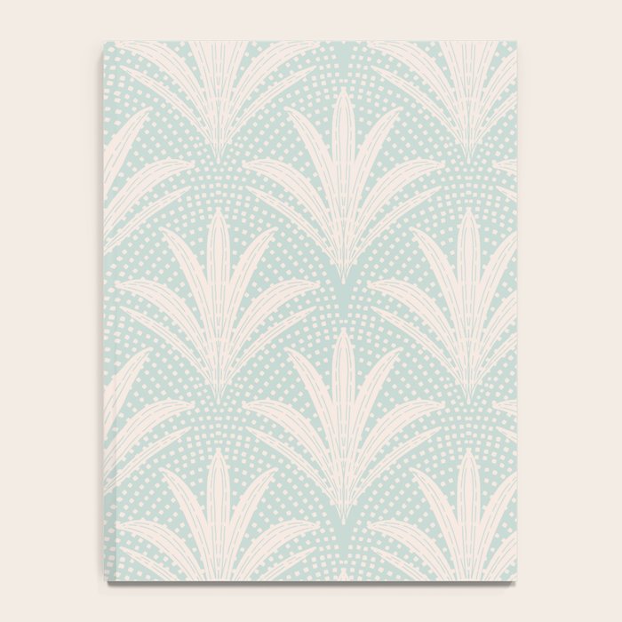 Boho Rustic Palm Radiance Soft Blue Notebook Gallery Image 4