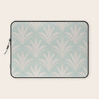 Boho Rustic Palm Radiance Soft Blue Laptop Sleeve Gallery Image 1