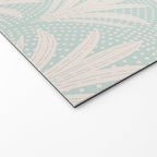 Boho Rustic Palm Radiance Soft Blue Welcome Mat Gallery Image 2