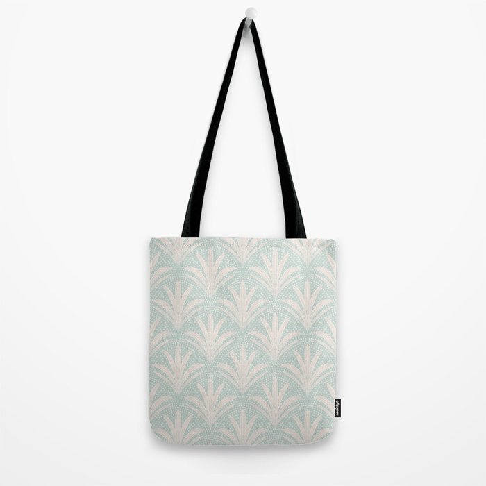 Boho Rustic Palm Radiance Soft Blue Tote Bag Gallery Image 2