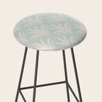 Boho Rustic Palm Radiance Soft Blue Stool Gallery Image 2