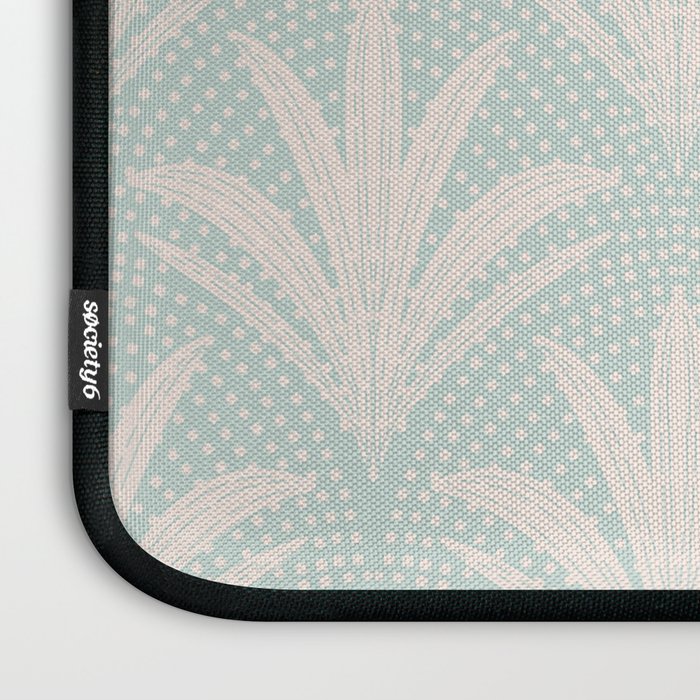 Boho Rustic Palm Radiance Soft Blue Laptop Sleeve Gallery Image 3