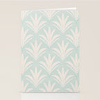 Boho Rustic Palm Radiance Soft Blue Stationery Card Gallery Image 2