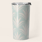Boho Rustic Palm Radiance Soft Blue Travel Mug Gallery Image 2