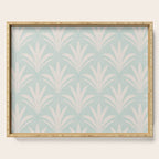 Boho Rustic Palm Radiance Soft Blue Serving Tray Gallery Image 1