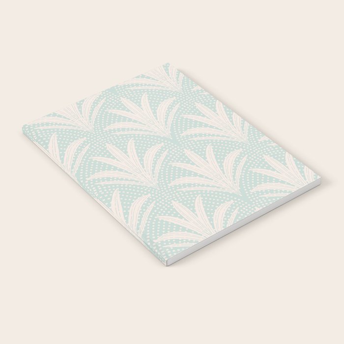 Boho Rustic Palm Radiance Soft Blue Notebook Gallery Image 2