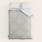 Boho Rustic Palm Radiance Soft Blue Duvet Cover Gallery Image 6