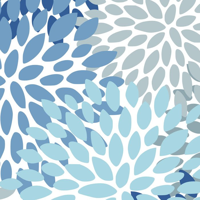 Festive, Floral Pattern, Blue and Gray, Floral Prints Coffee Mug Gallery Image 2