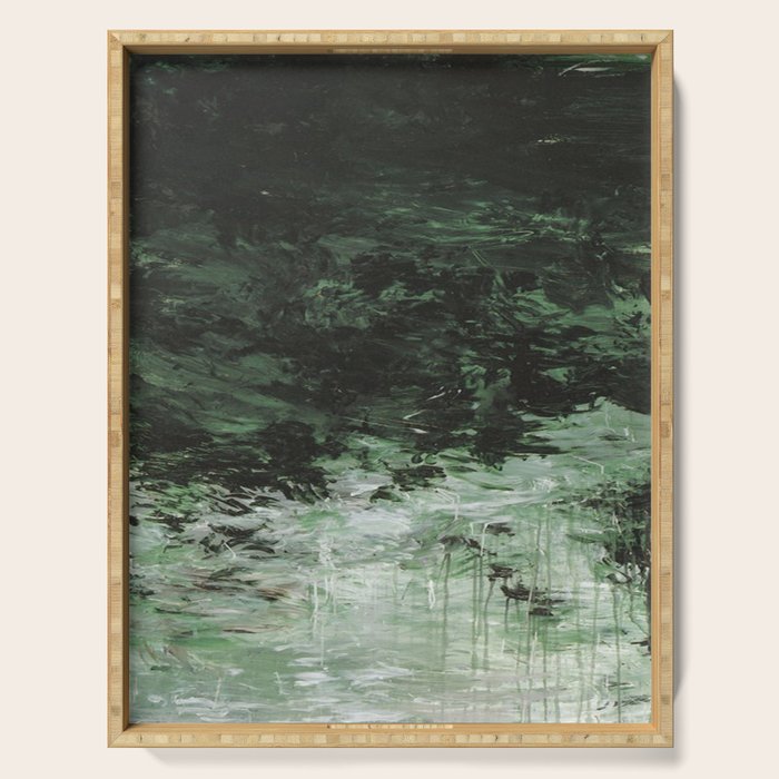 Twombly Green Water 1988 Serving Tray Gallery Image 1