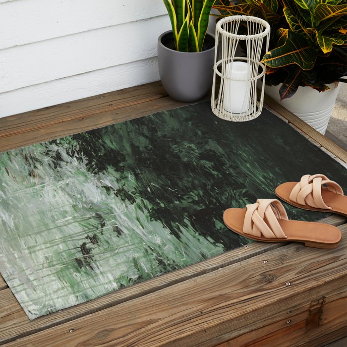 Twombly Green Water 1988 Outdoor Rug Gallery Image 2