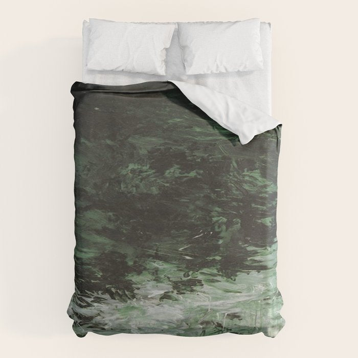 Twombly Green Water 1988 Duvet Cover Gallery Image 1