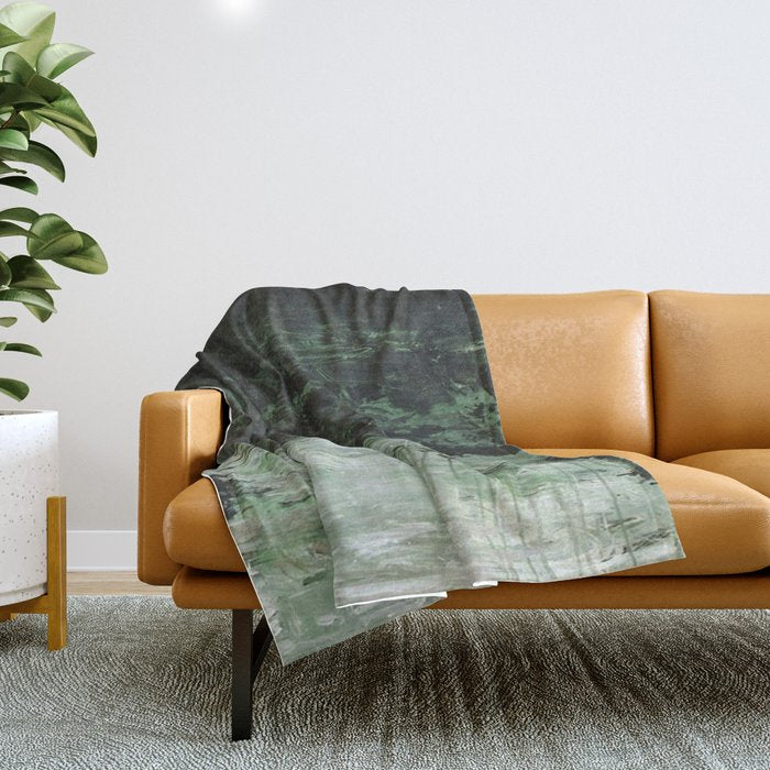 Twombly Green Water 1988 Throw Blanket Gallery Image 1