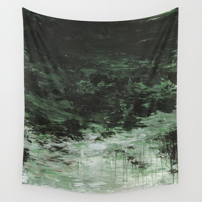 Twombly Green Water 1988 Wall Tapestry Gallery Image 1