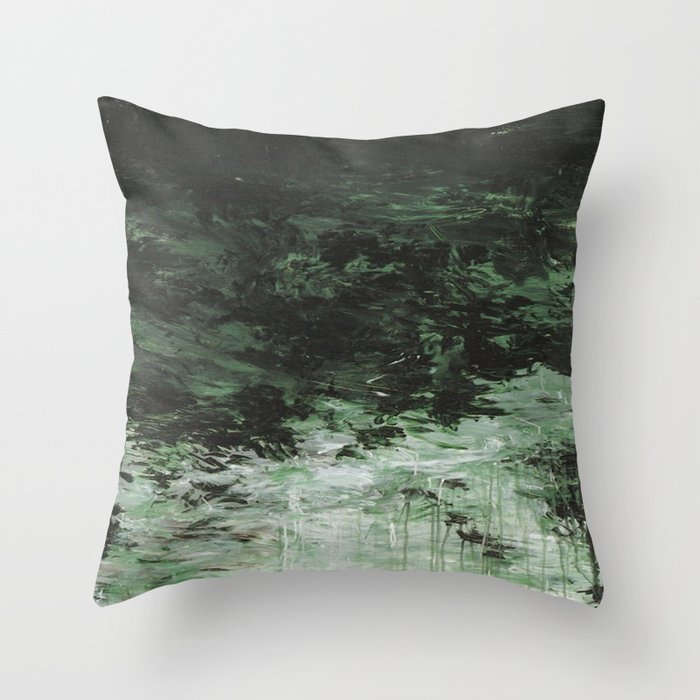 Twombly Green Water 1988 Throw Pillow Gallery Image 6