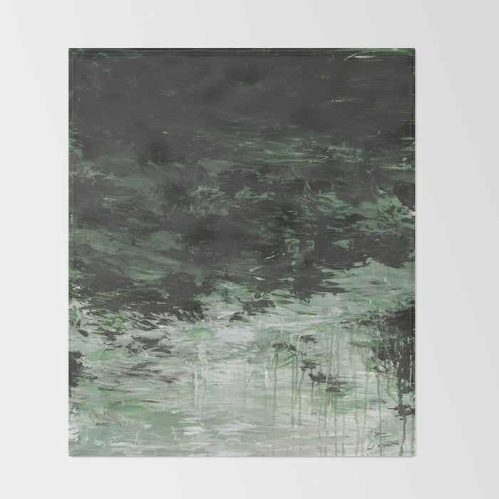 Twombly Green Water 1988 Throw Blanket Gallery Image 2