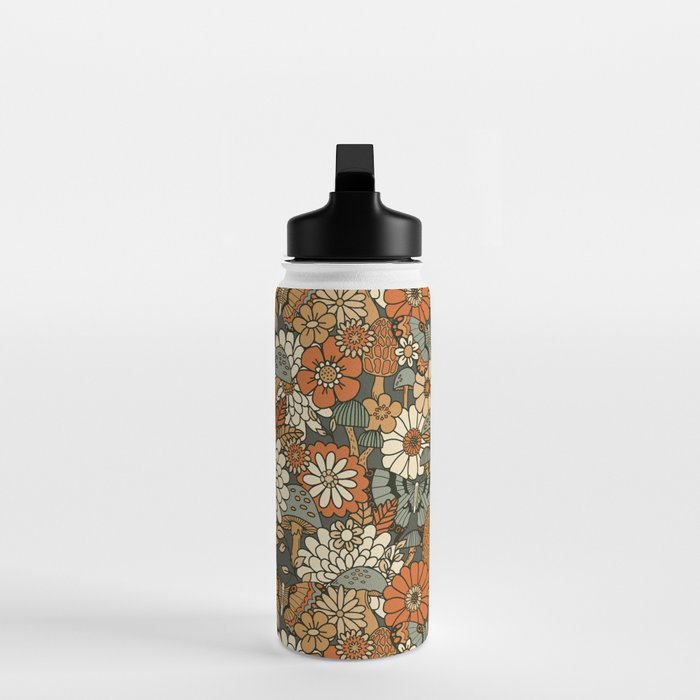 Mushroom Butterfly Garden Water Bottle Gallery Image 3