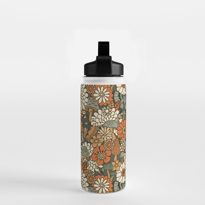 Mushroom Butterfly Garden Water Bottle Gallery Image 2