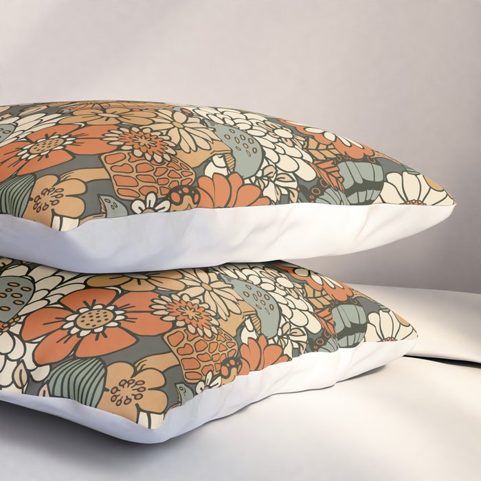 Mushroom Butterfly Garden Pillow Sham Gallery Image 3