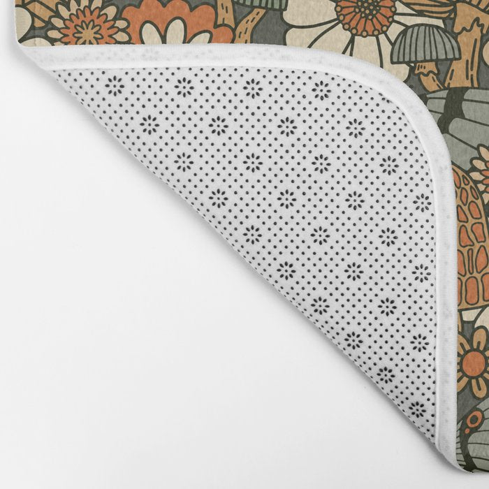 Mushroom Butterfly Garden Bath Mat Gallery Image 2