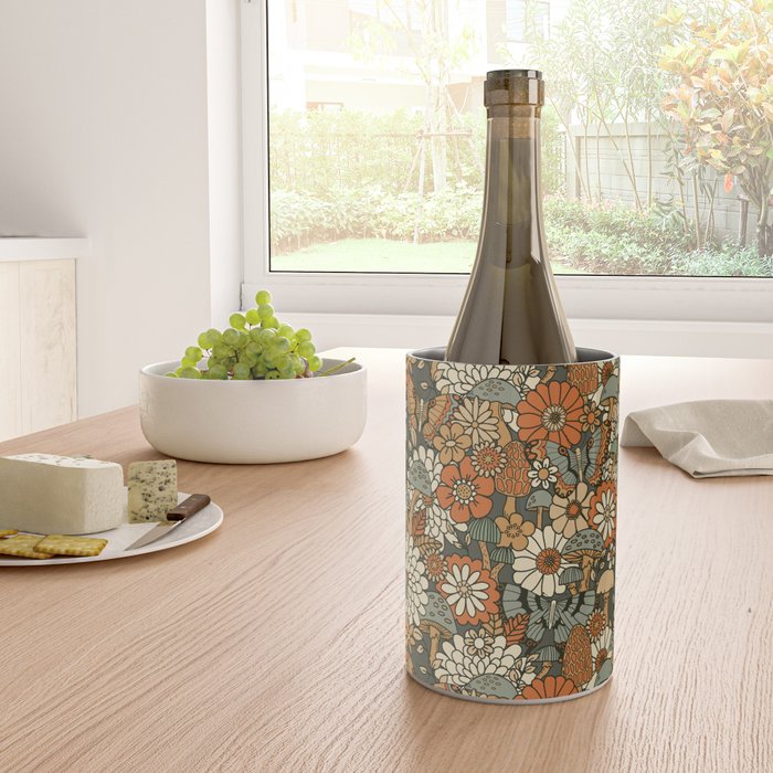 Mushroom Butterfly Garden Wine Chiller Gallery Image 4