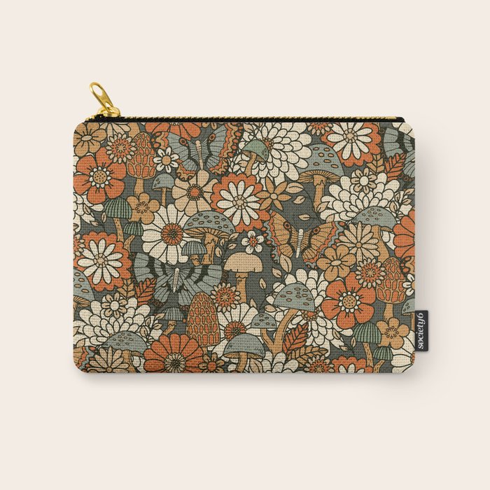 Mushroom Butterfly Garden Carry All Pouch Gallery Image 1