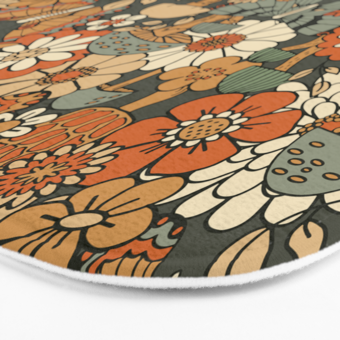 Mushroom Butterfly Garden Bath Mat Gallery Image 3