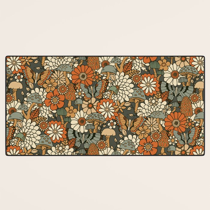 Mushroom Butterfly Garden Desk Mat Gallery Image 3