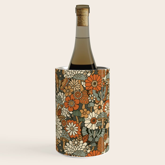 Mushroom Butterfly Garden Wine Chiller Gallery Image 1