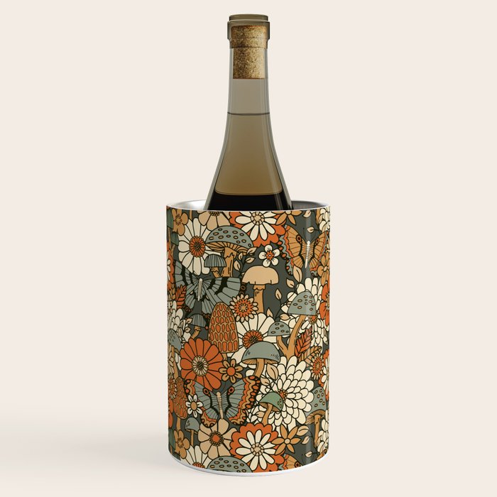 Mushroom Butterfly Garden Wine Chiller Gallery Image 2