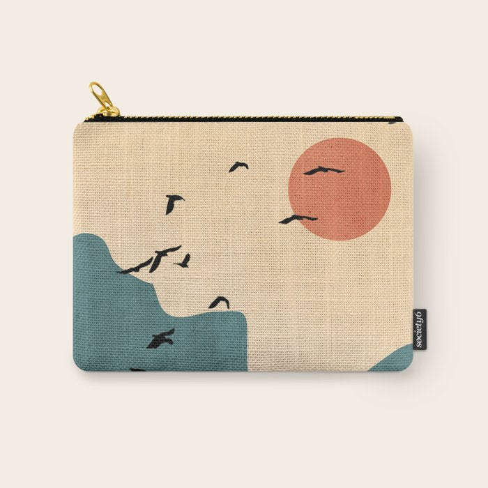 Minimal Abstract Art Landscape 19 Carry All Pouch Gallery Image 1