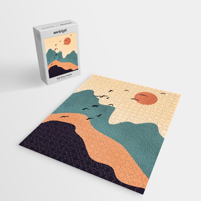 Minimal Abstract Art Landscape 19 Jigsaw Puzzle Gallery Image 2