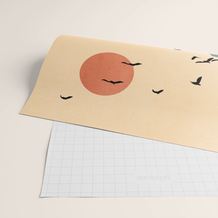 Minimal Abstract Art Landscape 19 Wrapping Paper Gallery Image 2