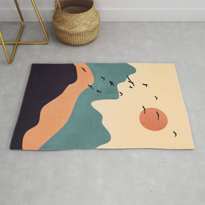 Minimal Abstract Art Landscape 19 Rug Gallery Image 1