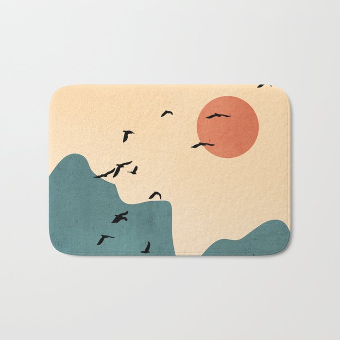 Minimal Abstract Art Landscape 19 Bath Mat Gallery Image 1