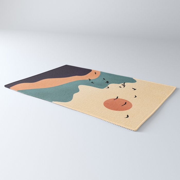 Minimal Abstract Art Landscape 19 Rug Gallery Image 3