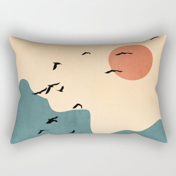 Minimal Abstract Art Landscape 19 Rectangular Pillow Gallery Image 1