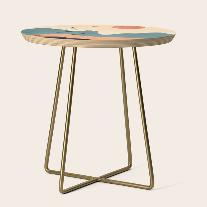 Minimal Abstract Art Landscape 19 Side Table Gallery Image 1
