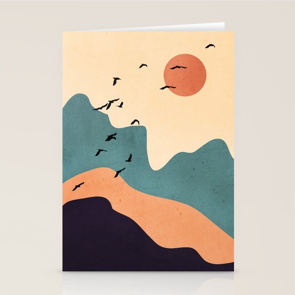 Minimal Abstract Art Landscape 19 Stationery Card Gallery Image 2